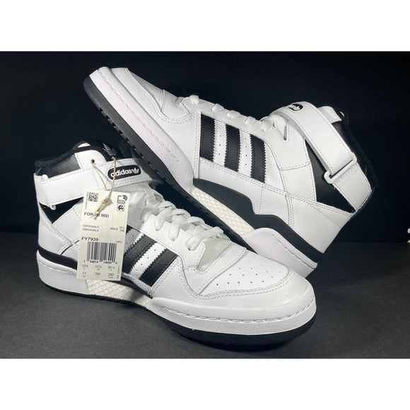 ADIDAS FORUM MID RETRO OG WHITE BLACK FY7939 MENS SIZE 11 DS NEW IN BOX main image 7